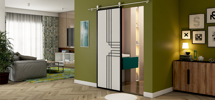 sliding bathroom door installation in South San Jose Hills